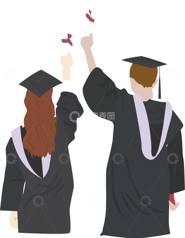 源文件下载【趣麦麦图】-毕业季大学毕业生博士帽