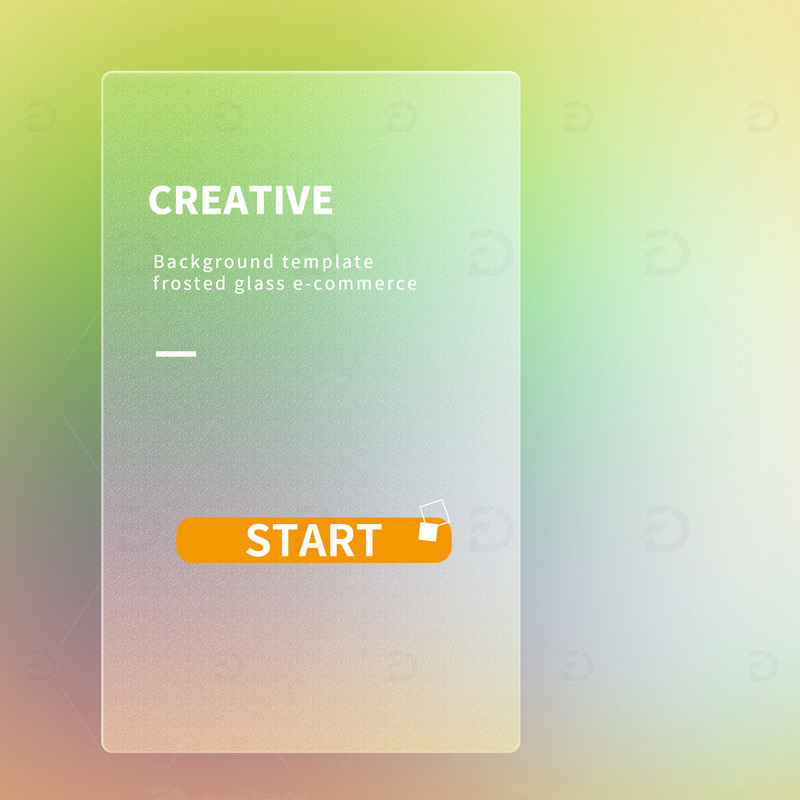 UI电商毛玻璃创意装饰模板