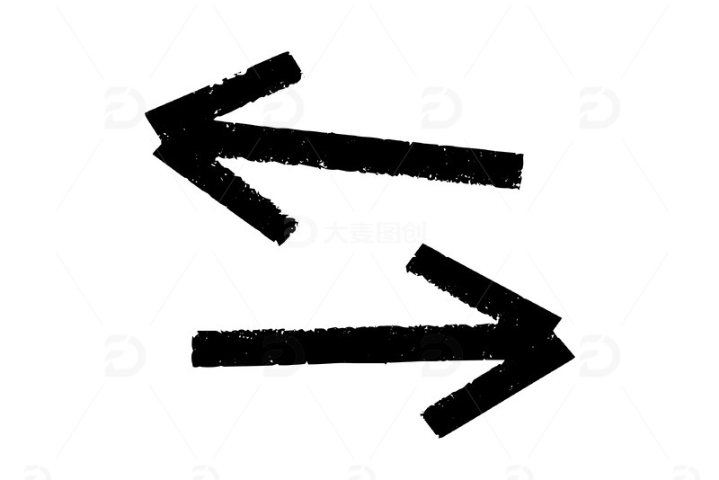 源文件下载【趣麦麦图】黑色创意箭头矢量元素