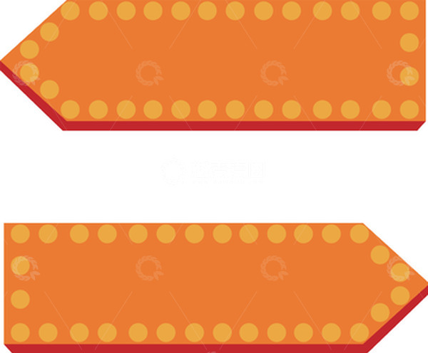 源文件下载【趣麦麦图】活力橙电商促销箭头广告牌元素