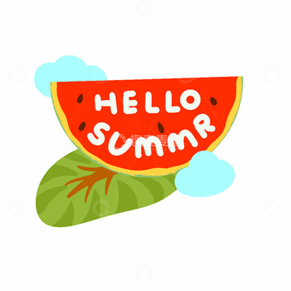 源文件下载【趣麦麦图】夏至小清新西瓜
