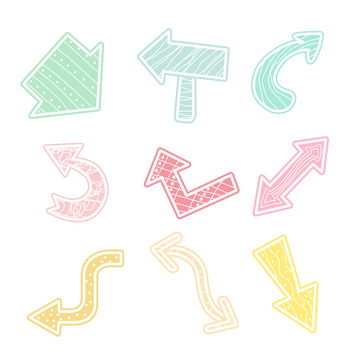 可爱清新卡通箭头