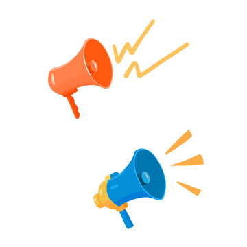 超市活动促销喇叭元素