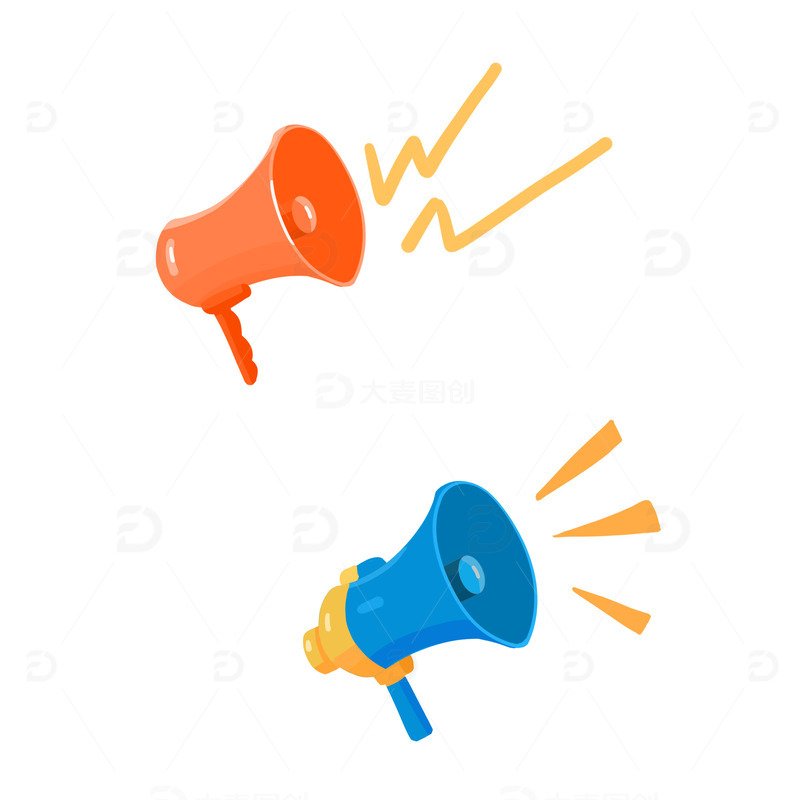 超市活动促销喇叭元素