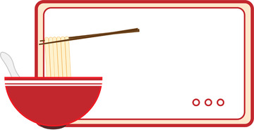 美食边框碗面边框矢量手绘元素