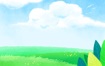 蓝天白云毕业季背景