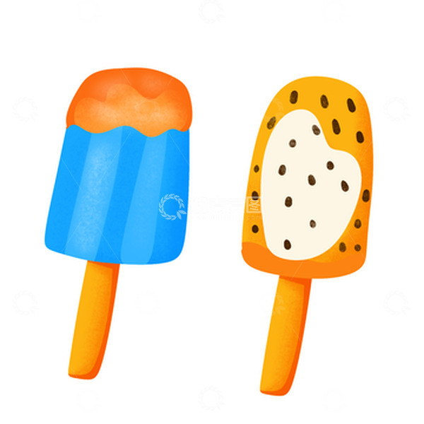 源文件下载【趣麦麦图】夏日清凉手绘夹心冰棍雪糕夏至小清新