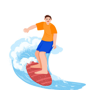 夏日冲浪夏至元素