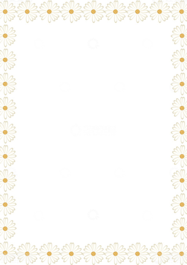 源文件下载【趣麦麦图】白色矢量花朵边框