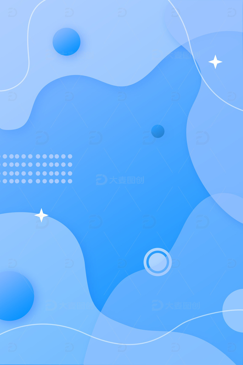 源文件下载【趣麦麦图】蓝色梦幻现代感背景