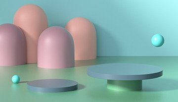 母婴清新C4D活动海报电商场景活动背景