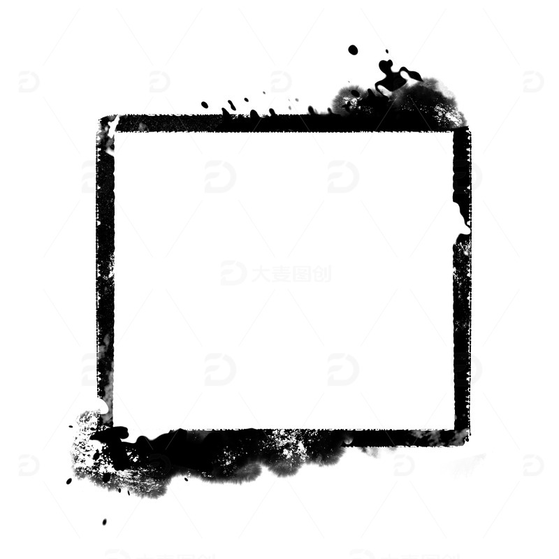 墨迹水墨边框