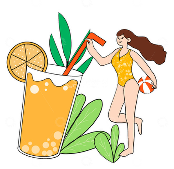 源文件下载【趣麦麦图】夏天冰爽饮料