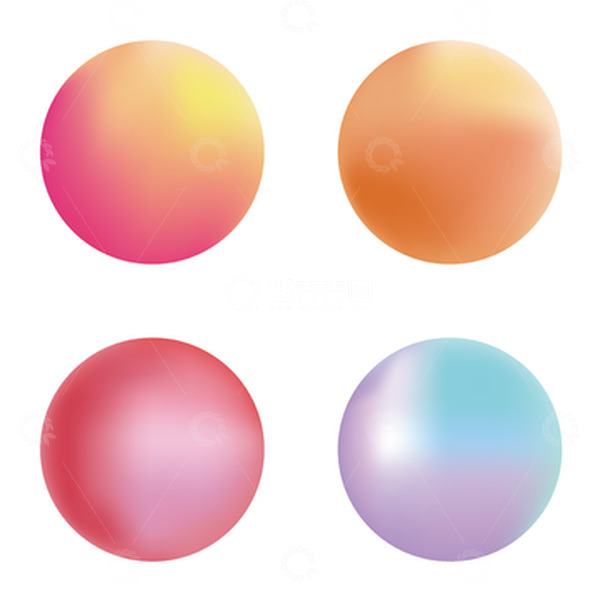 源文件下载【趣麦麦图】-彩色渐变球AI矢量彩色球酸性装饰球