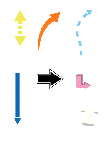 多色简约气象箭头符号箭头元素