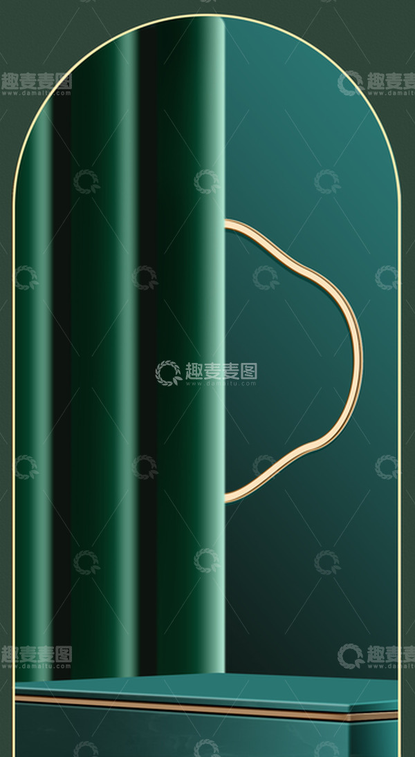 源文件下载【趣麦麦图】绿色 国潮 高端大气  移动端头图海报