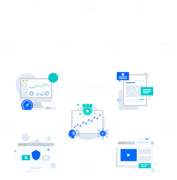 源文件下载【趣麦麦图】图标 企业 科技 插画