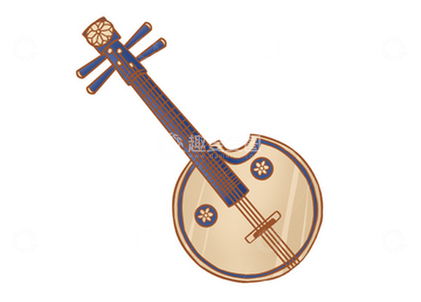 源文件下载【趣麦麦图】手绘 琵琶 国潮 装饰元素