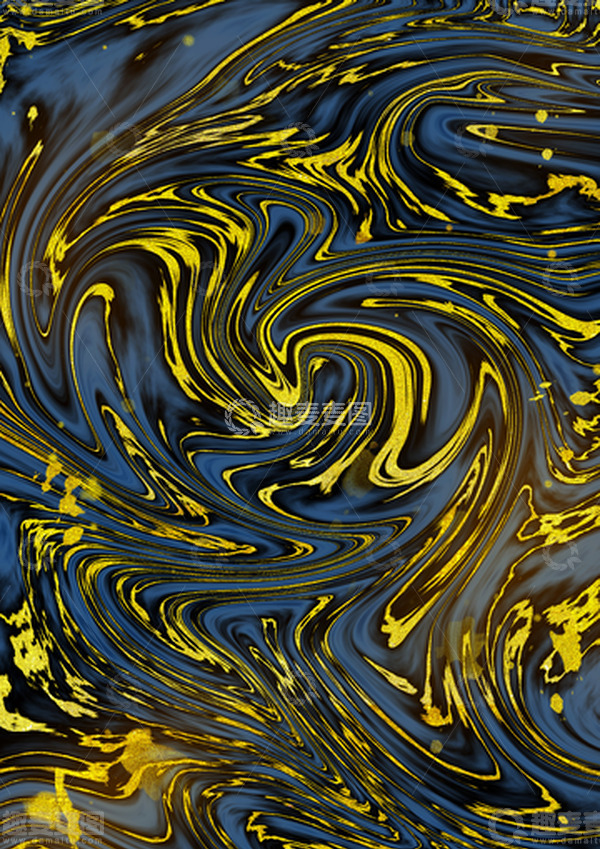 源文件下载【趣麦麦图】-蓝色鎏金背景