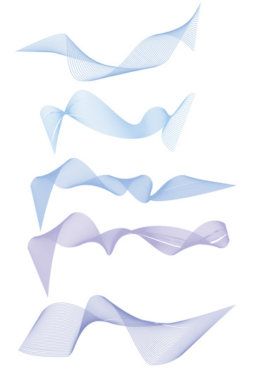 蓝紫色几何科技感矢量动感线条装饰元素