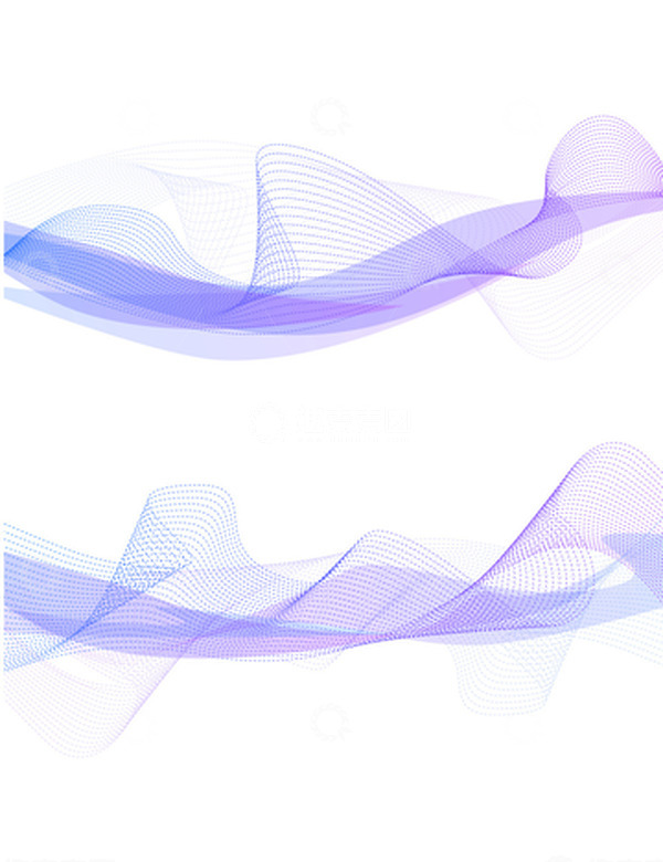 源文件下载【趣麦麦图】科技互联网丝带线条曲线矢量图装饰