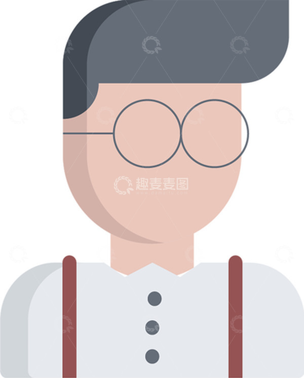 源文件下载【趣麦麦图】父亲节男性头像矢量人物手绘元素