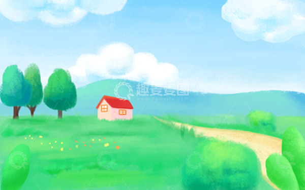 源文件下载【趣麦麦图】清新乡村插画