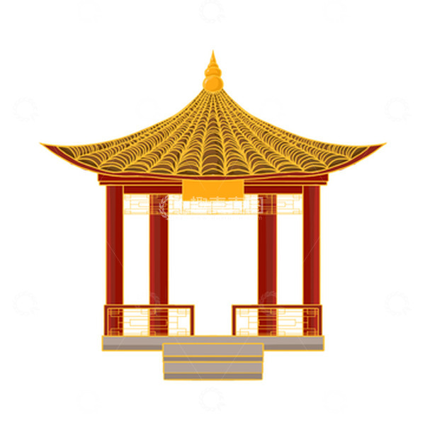 源文件下载【趣麦麦图】国潮风小亭子