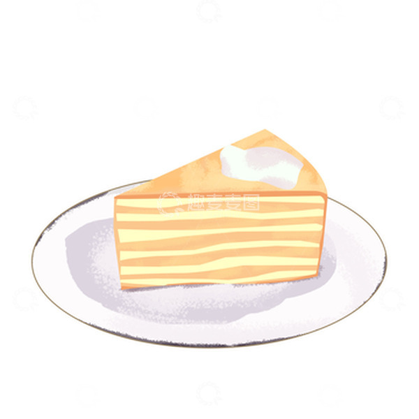源文件下载【趣麦麦图】黄色蛋糕甜点夹心手绘素材
