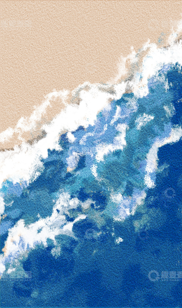 源文件下载【趣麦麦图】蓝色夏天海滩背景