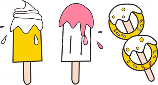 源文件下载【趣麦麦图】小清新夏日棒冰