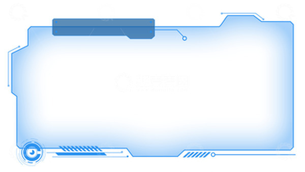 源文件下载【趣麦麦图】蓝色科技风边框线条现代感标题线框