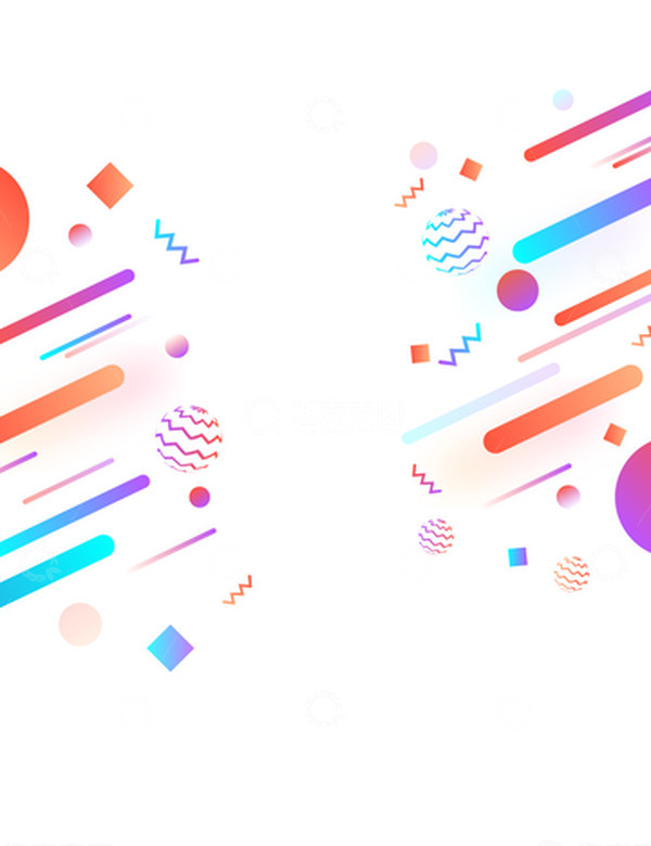 源文件下载【趣麦麦图】科技炫彩节日电商促销几何图形装饰