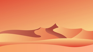 矢量黄色唯美沙漠背景