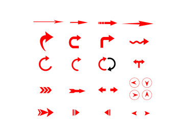 简约弯曲 直线箭头