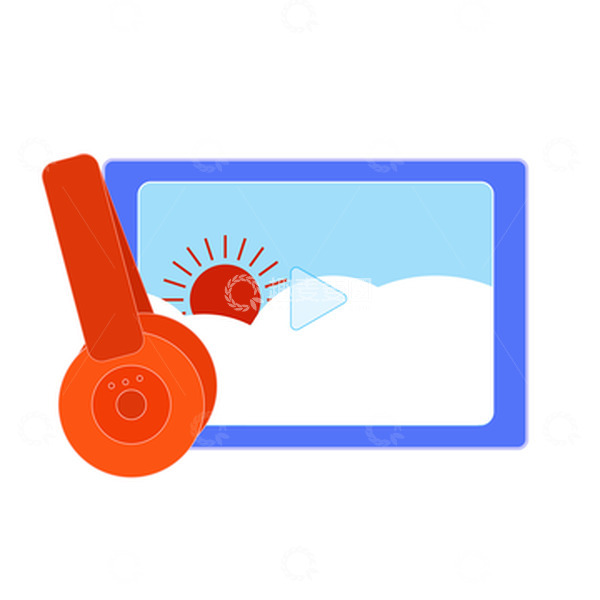 源文件下载【趣麦麦图】耳机与播放器鼠绘AI简约矢量图
