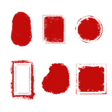 红色国风传统印章