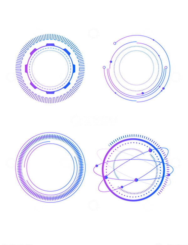源文件下载【趣麦麦图】科技互联网圆圈线条边框几何球边框