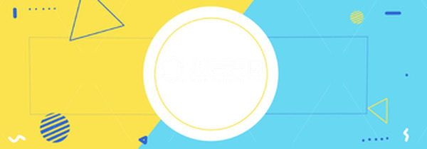 源文件下载【趣麦麦图】蓝黄色扁平风拼接banner背景