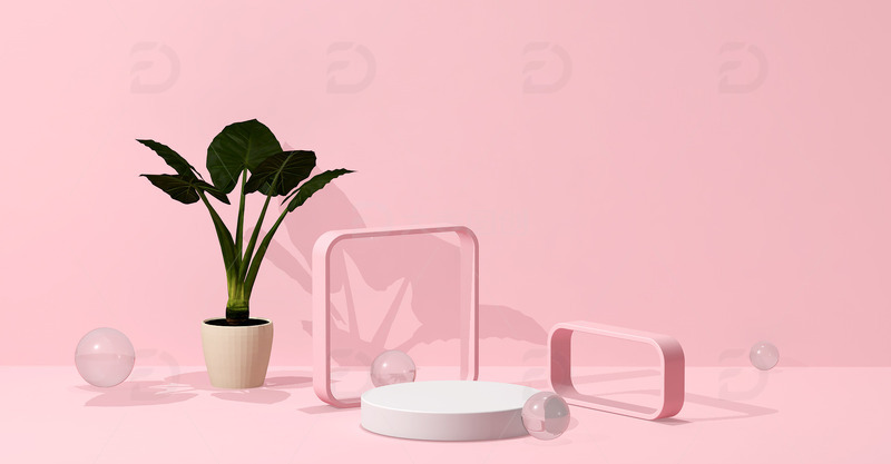 粉色简约电商背景