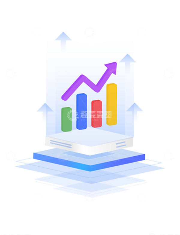 源文件下载【趣麦麦图】2.5D立体科技互联网趋势发展肩头插画
