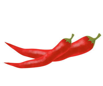 红色辣椒小米辣蔬菜手绘素材