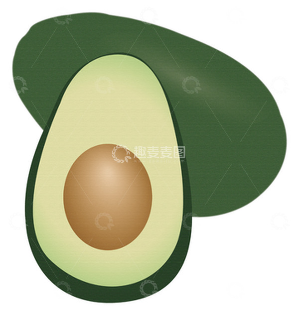 源文件下载【趣麦麦图】绿色小清新夏至水果牛油果