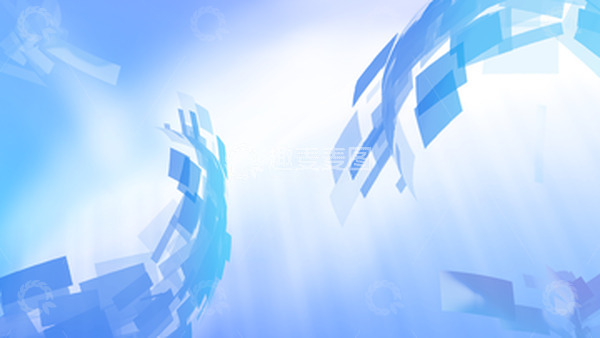 源文件下载【趣麦麦图】-蓝紫色渐变方块流科技感背景