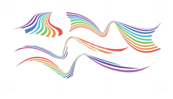 源文件下载【趣麦麦图】科技彩色线条弧形曲线