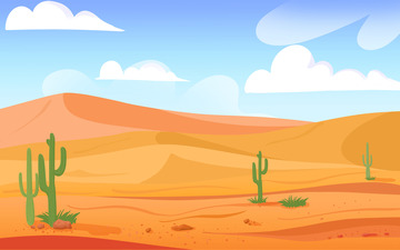 金黄的沙漠元素