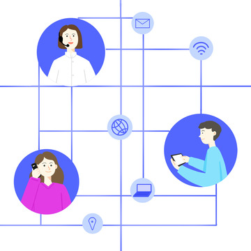 全球通信互联网大数据科技元素