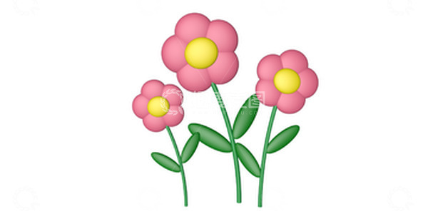 源文件下载【趣麦麦图】粉色3D立体C4D可爱花朵元素装饰图