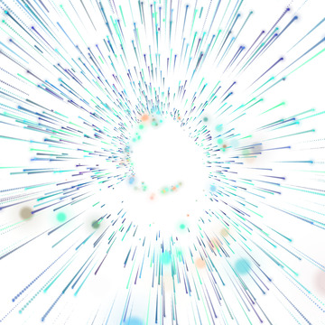 蓝色科技特效粒子发射线条光晕