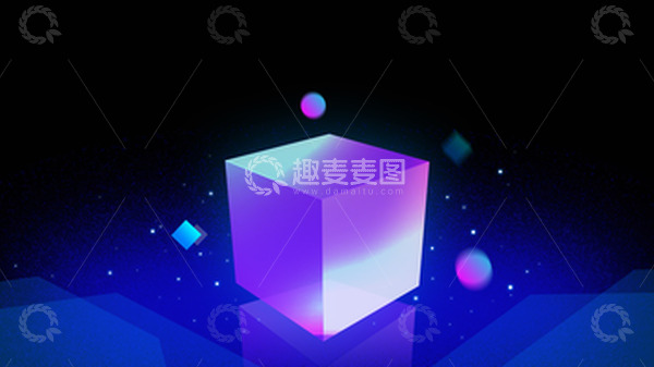 源文件下载【趣麦麦图】蓝色科技几何商务电商淘宝海报宣传背景